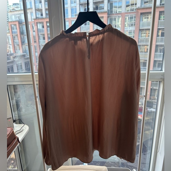 Adrianna Papell | Pleated Long Sleeve Blouse - Picture 3 of 6